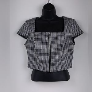 Wild Fable Plaid Cropped Top Size M